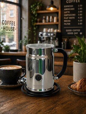 Nespresso Aeroccino Milk Frother HOT COLD Stainless Model 3192